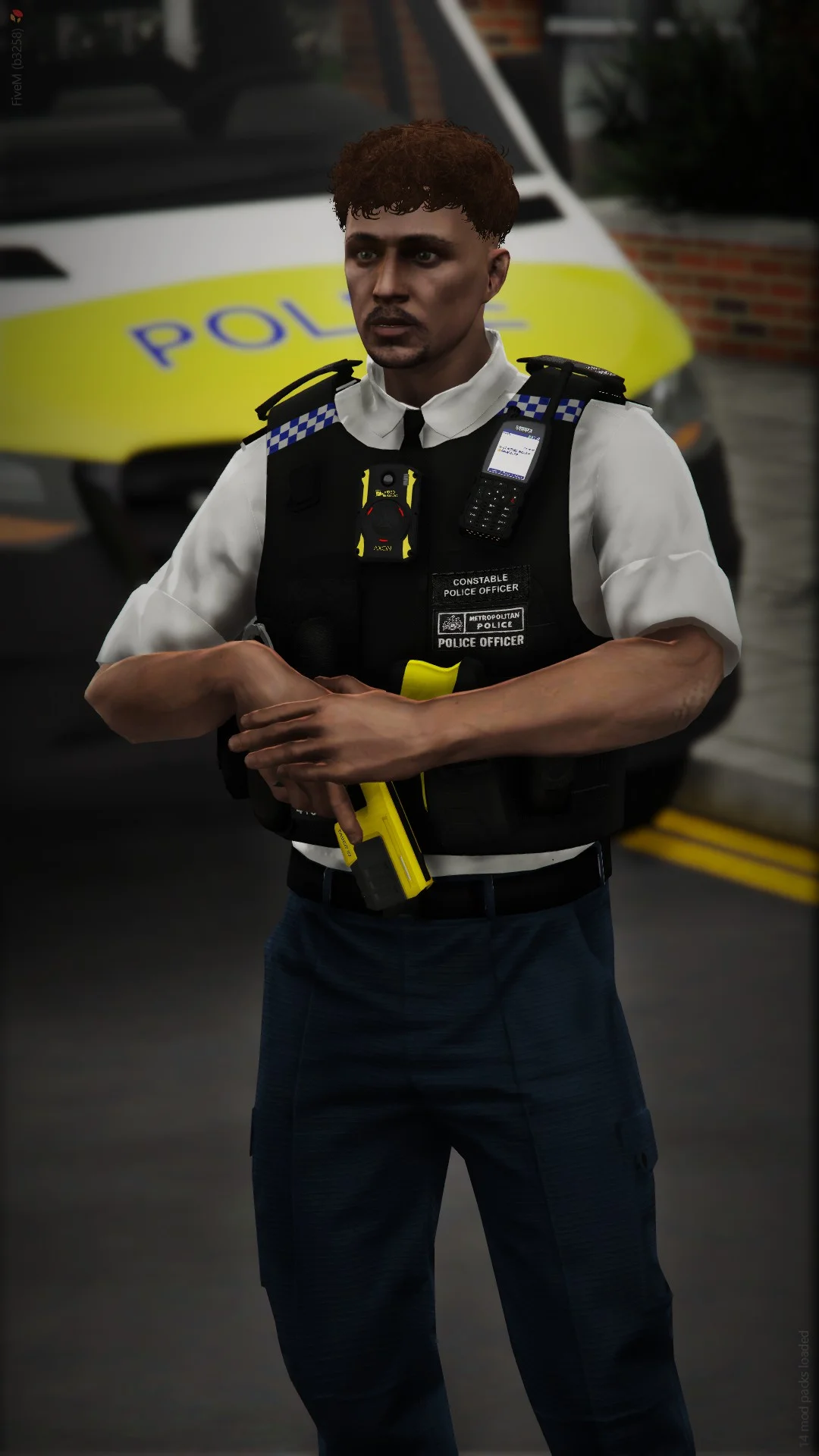 Officer with a taser!